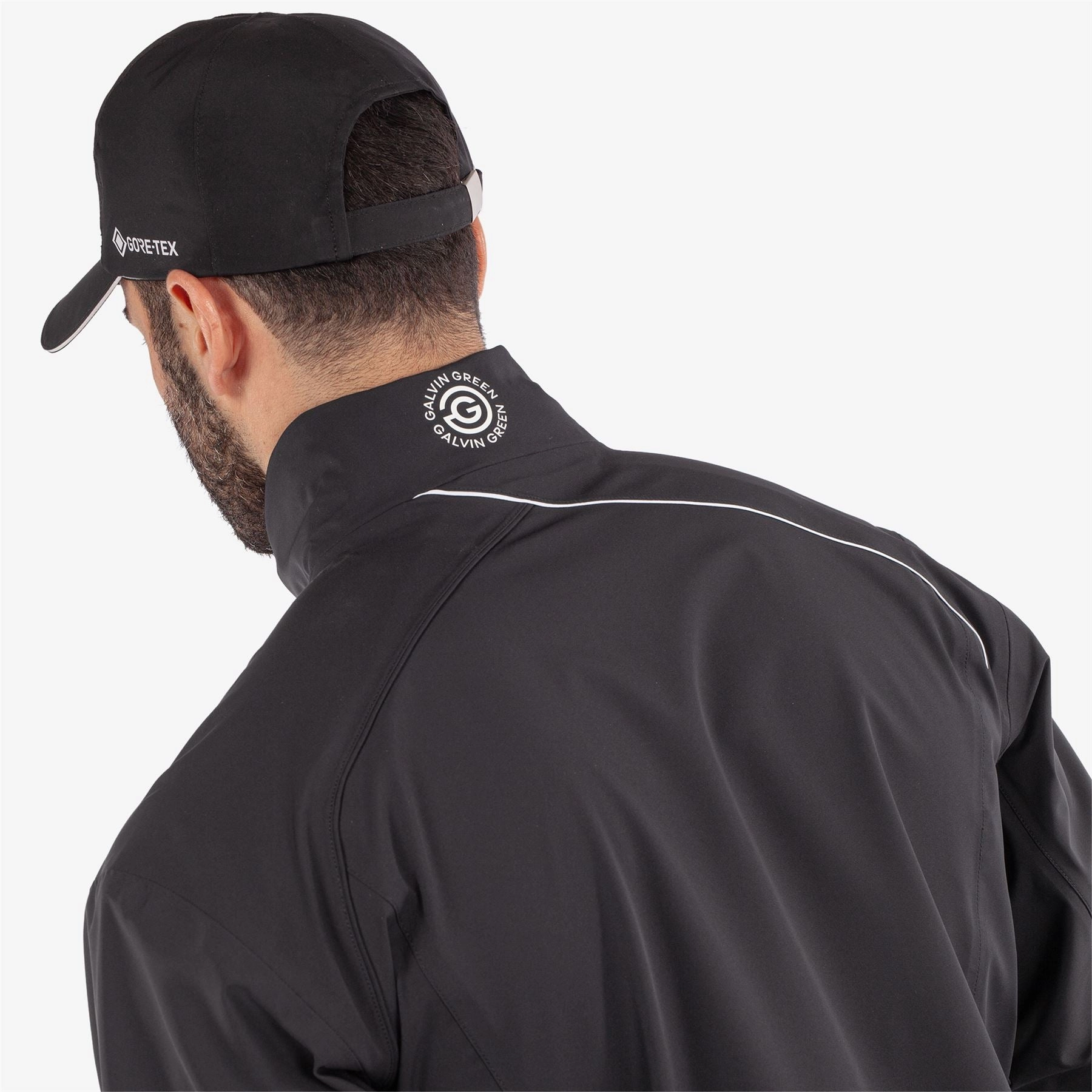 Ames PERTEX Waterproof Jacket Black/White Galvin Green Men's Apparel