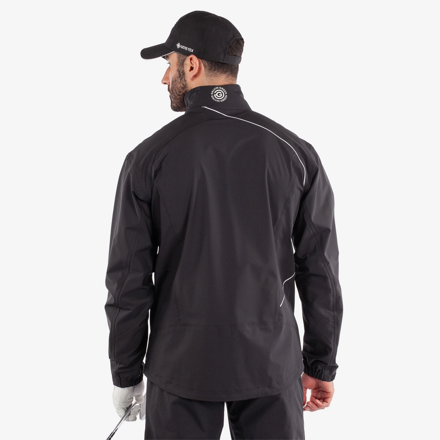 Ames PERTEX Waterproof Jacket Black/White Galvin Green Men's Apparel