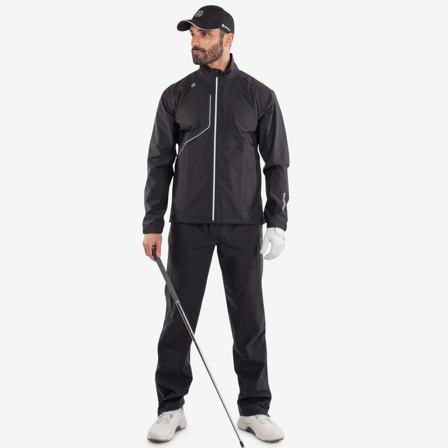Ames PERTEX Waterproof Jacket Black/White Galvin Green Men's Apparel