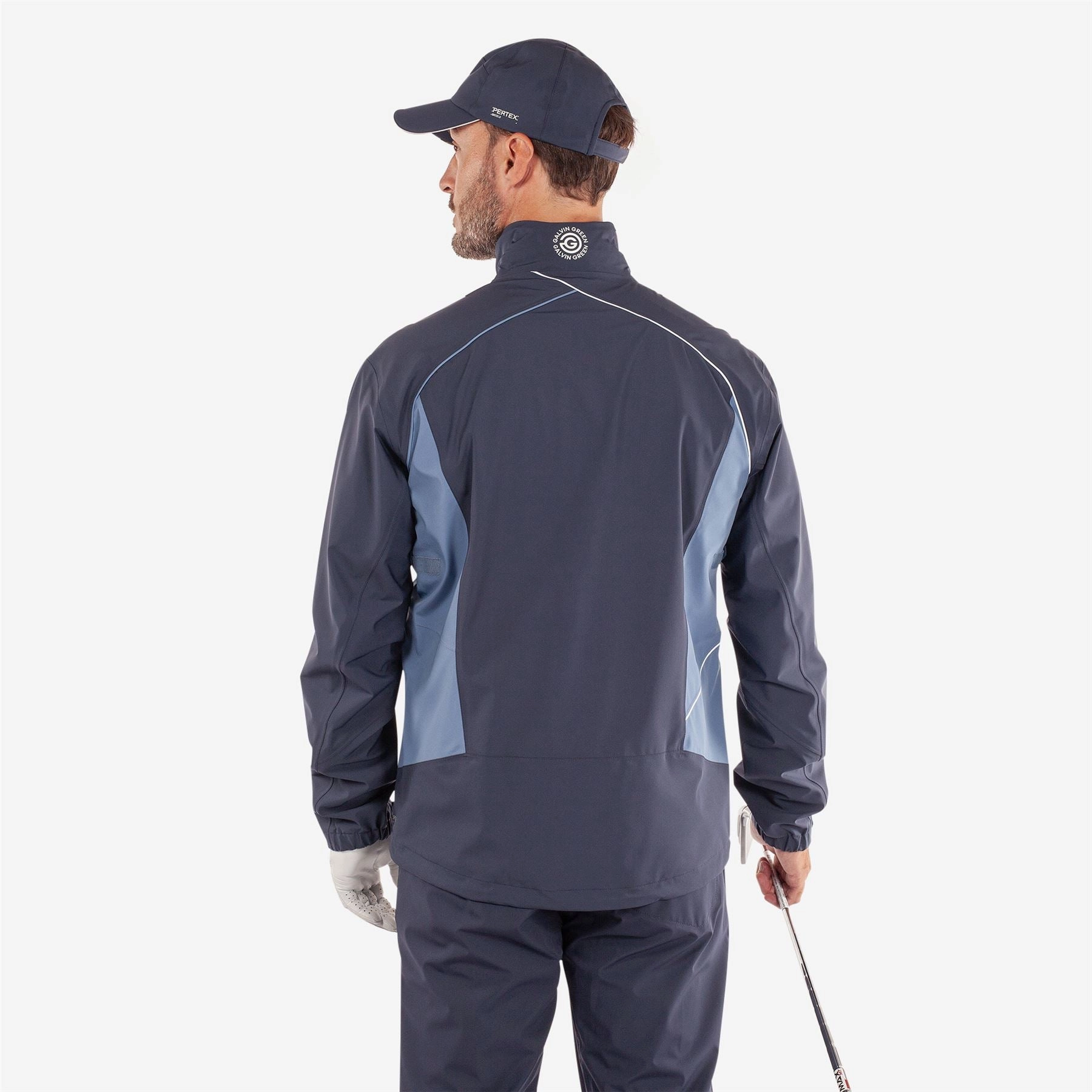 Ames PERTEX Waterproof Jacket Navy/Moonlight Blue Galvin Green Men's Apparel