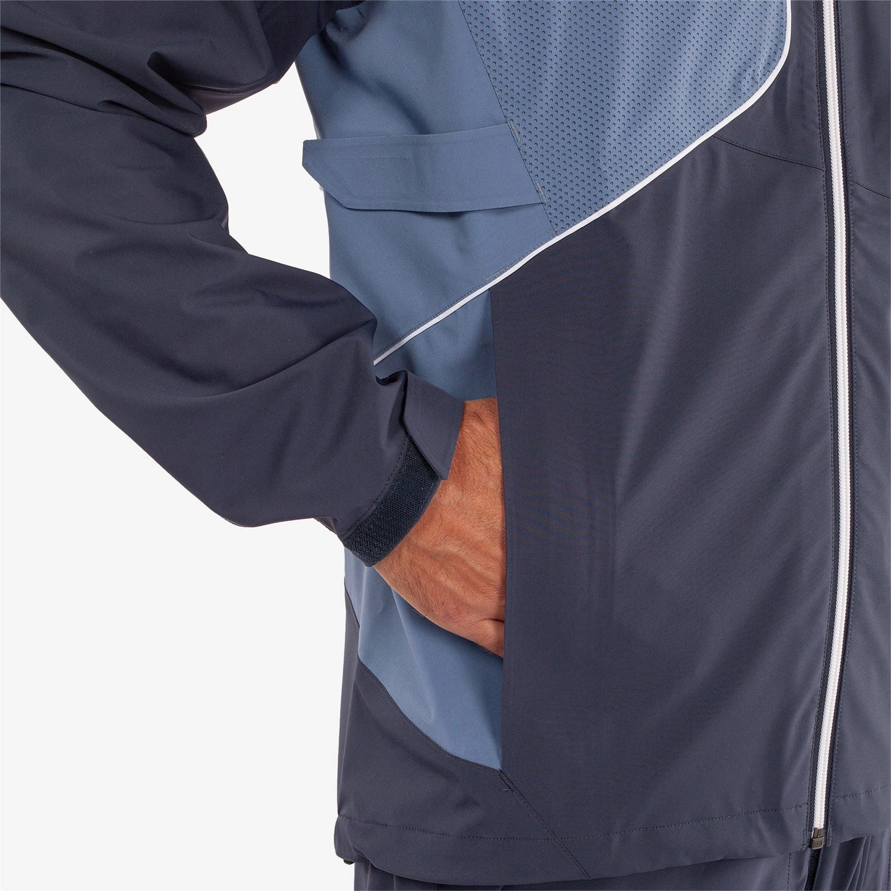 Ames PERTEX Waterproof Jacket Navy/Moonlight Blue Galvin Green Men's Apparel