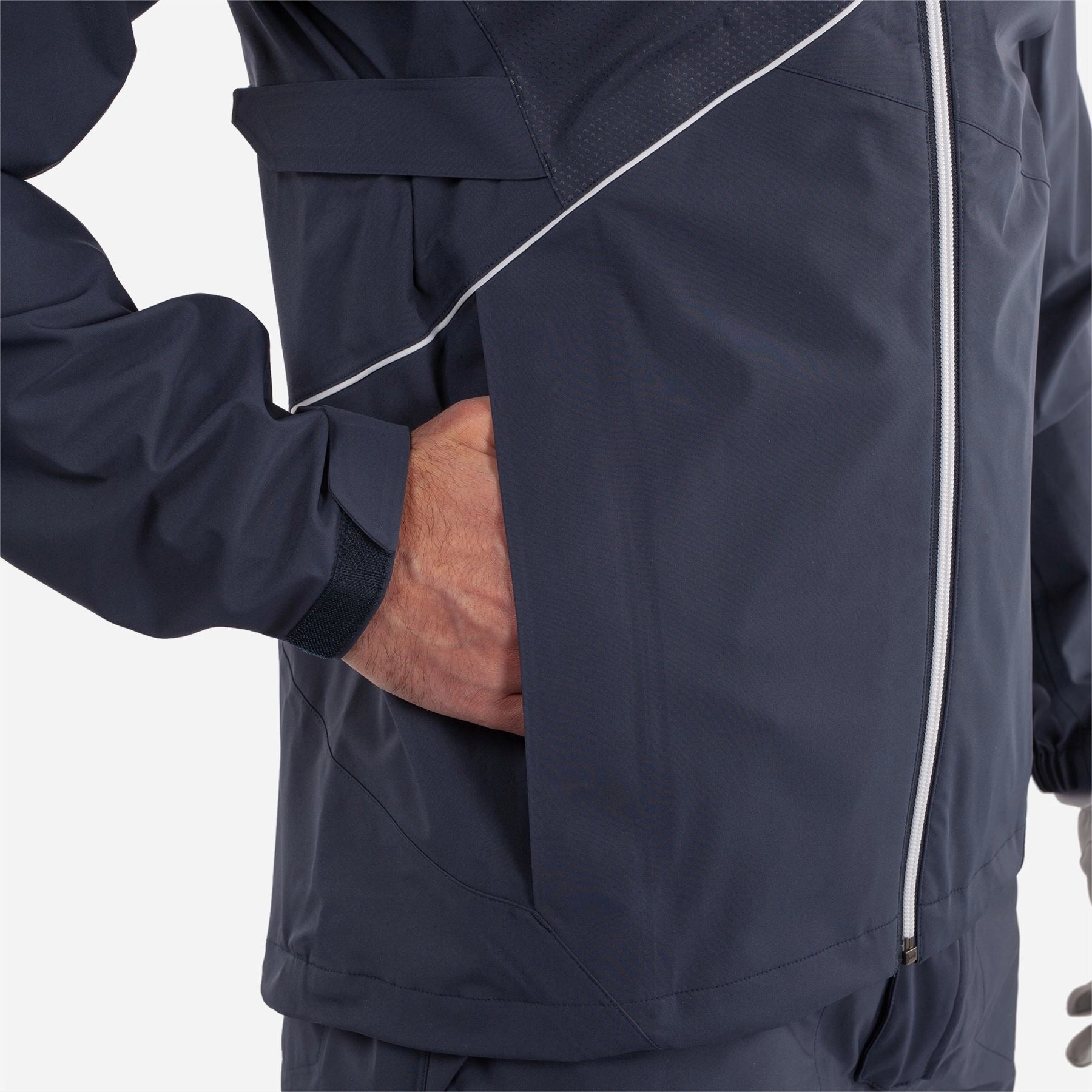Ames PERTEX Waterproof Jacket Navy/White Galvin Green Men's Apparel