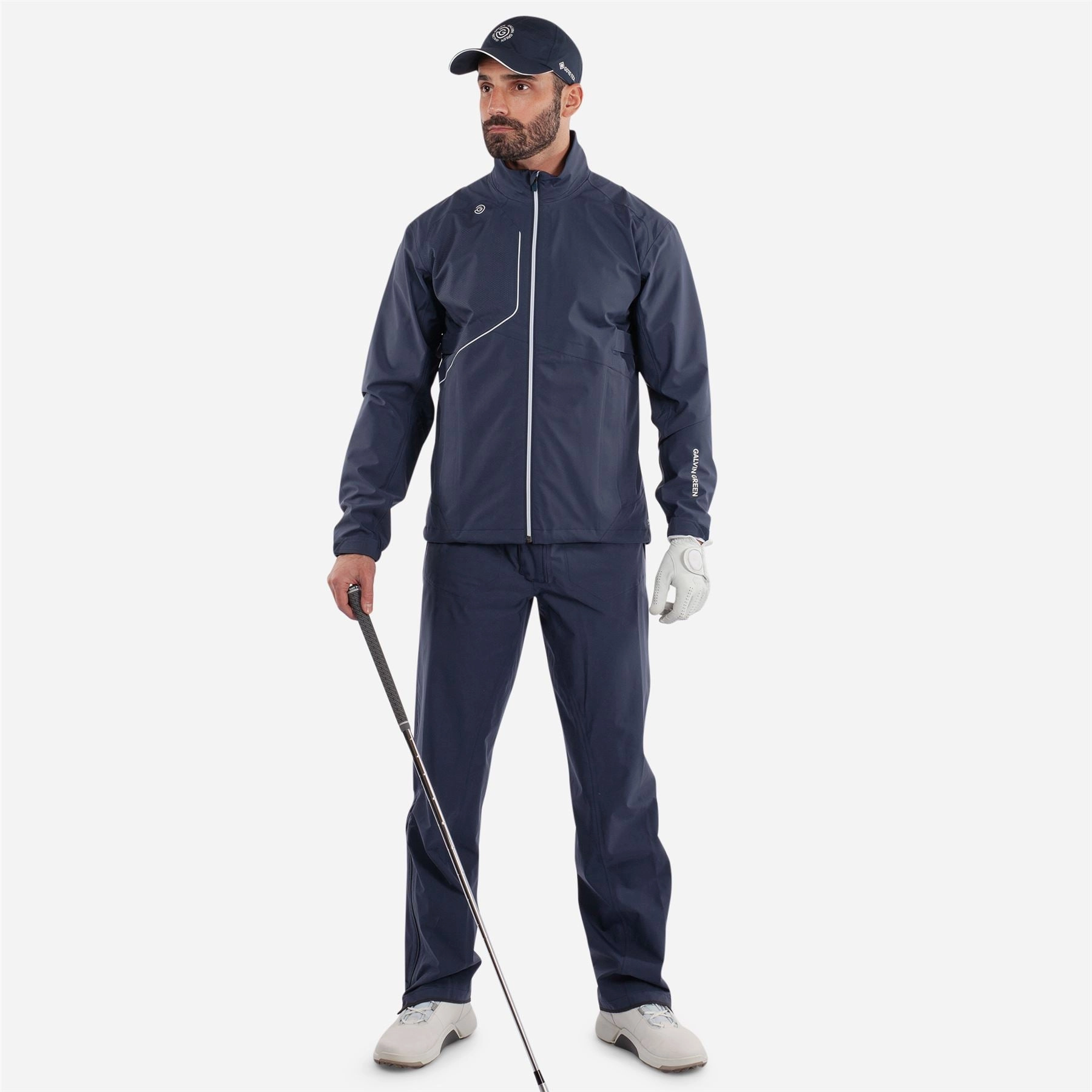 Ames PERTEX Waterproof Jacket Navy/White Galvin Green Men's Apparel