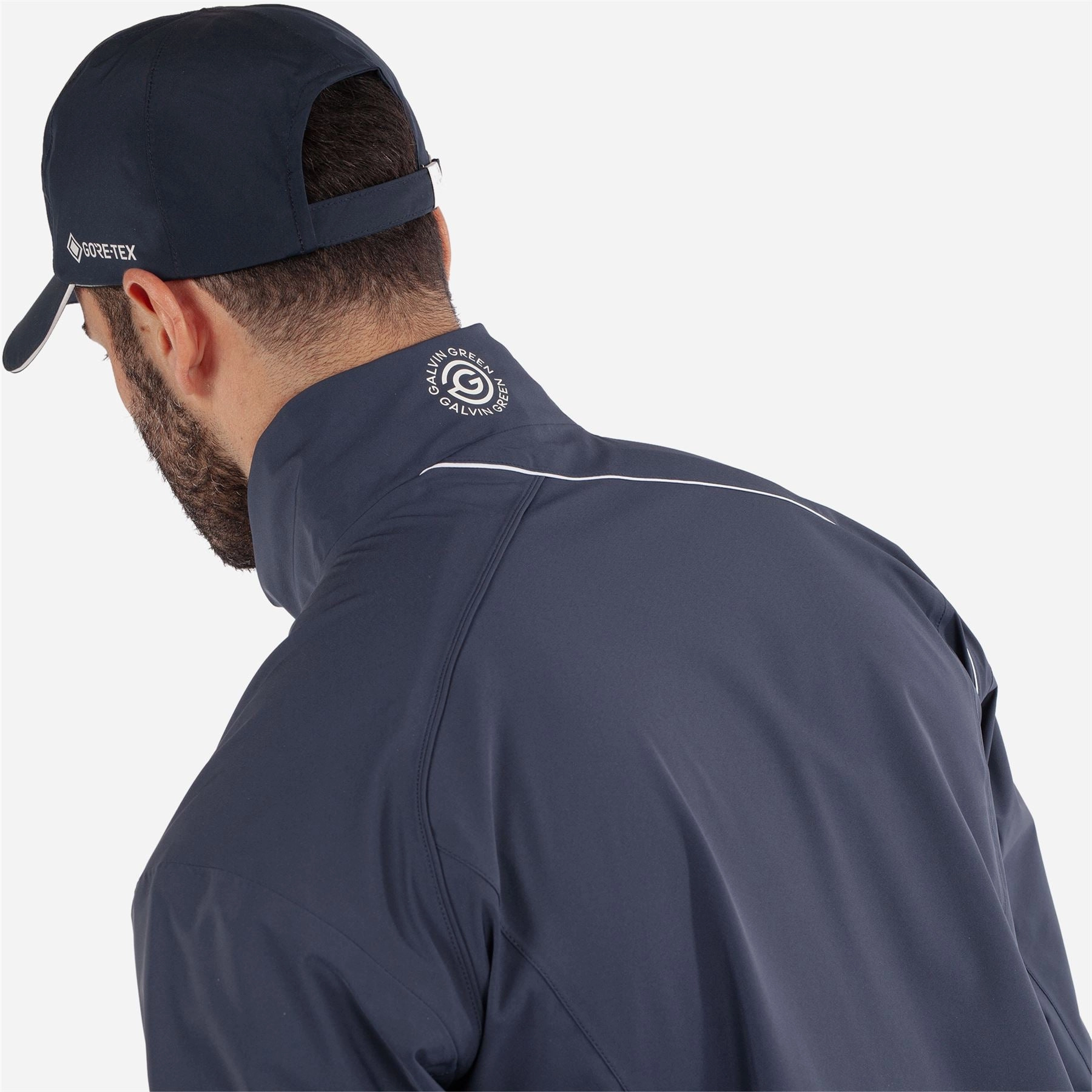 Ames PERTEX Waterproof Jacket Navy/White Galvin Green Men's Apparel