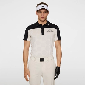 Anders Tour Mesh Slim Fit Polo Black Premium J.Lindeberg menswear
