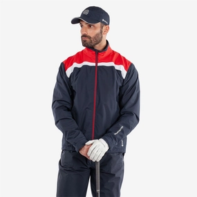 Anton GORE-TEX Waterproof Jacket Navy/Red Galvin Green men's golf outerwear