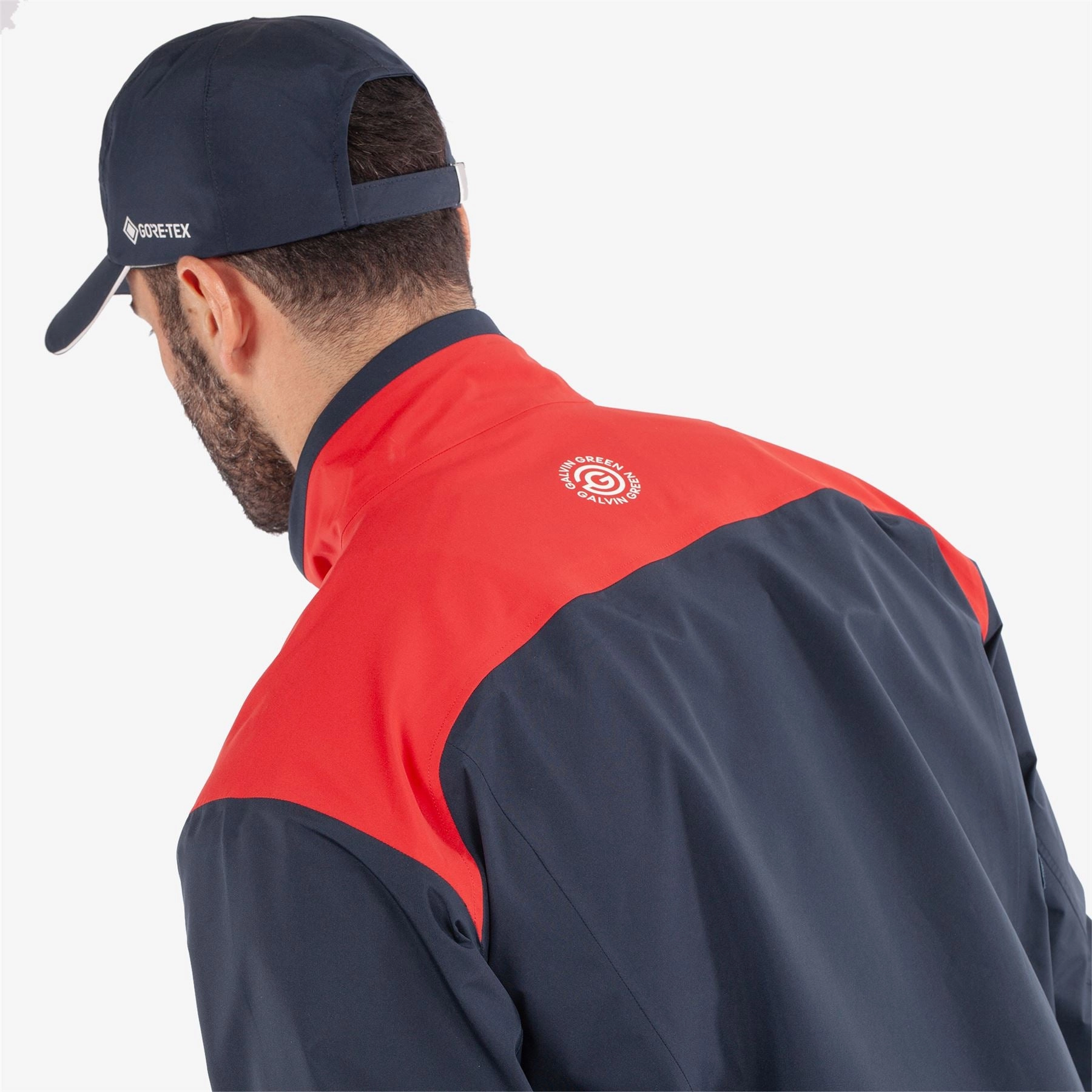 Anton GORE-TEX Waterproof Jacket Navy/Red Galvin Green Men's Apparel