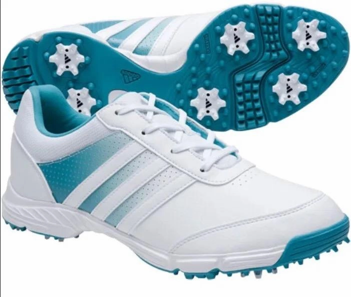 Slip Resistant Shoes Arch Support Shoes New Adidas Women's Tech Response Golf Shoes White/Teal Size 8.5 MSP$ City Walk Shoes Cushioned Sneakers