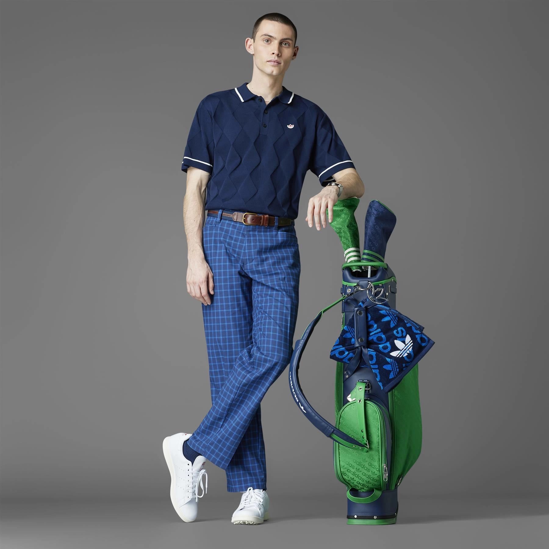 Archive Plaid Trousers Night Indigo/Royal Blue Adidas Men's Apparel