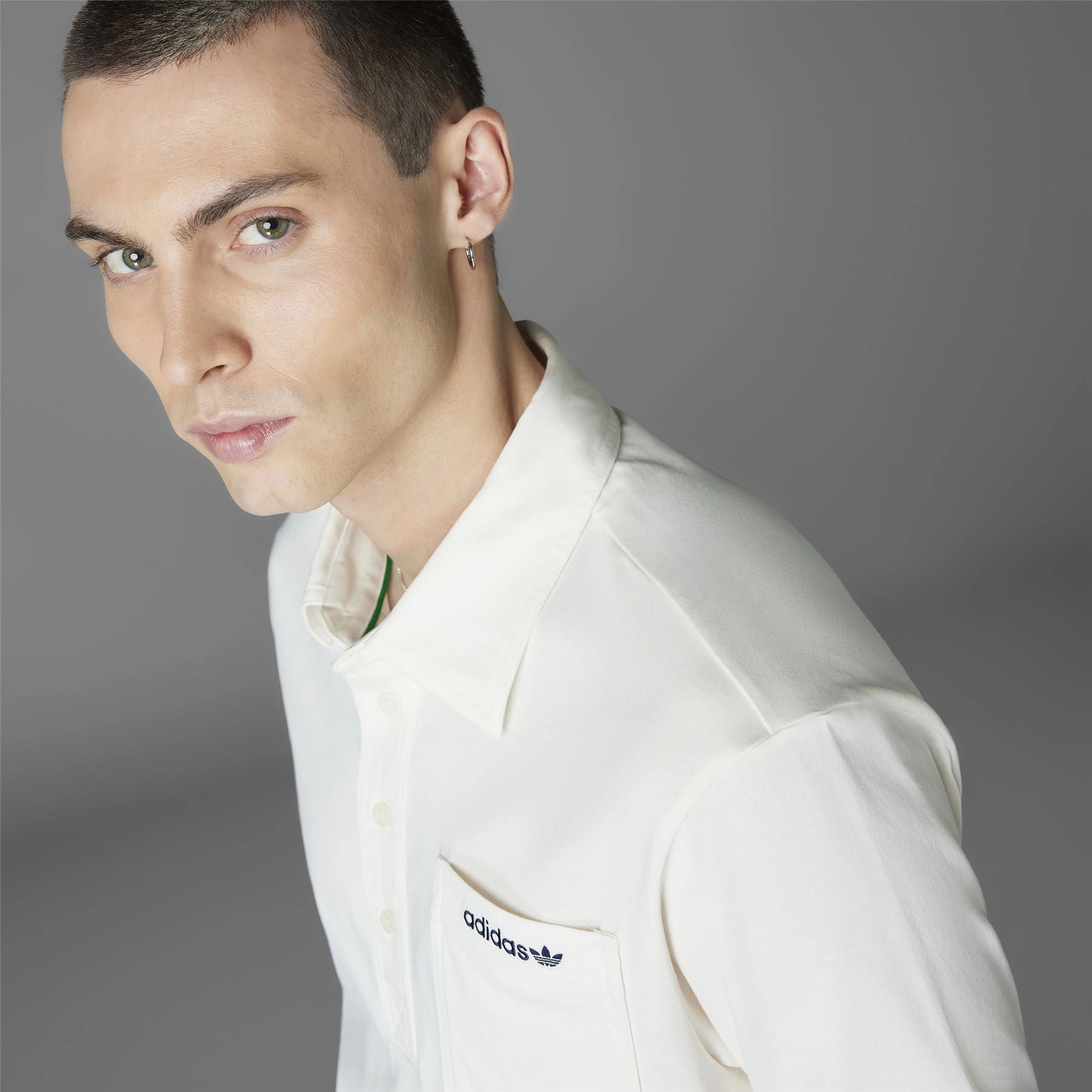 Archive Pocket Polo Chalk White Adidas Men's Apparel