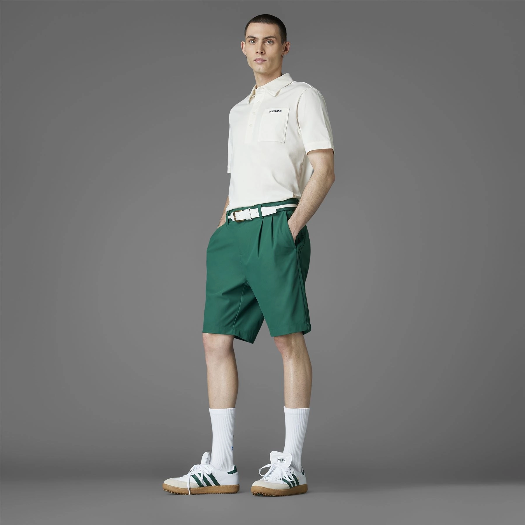 Archive Pocket Polo Chalk White Adidas Men's Apparel