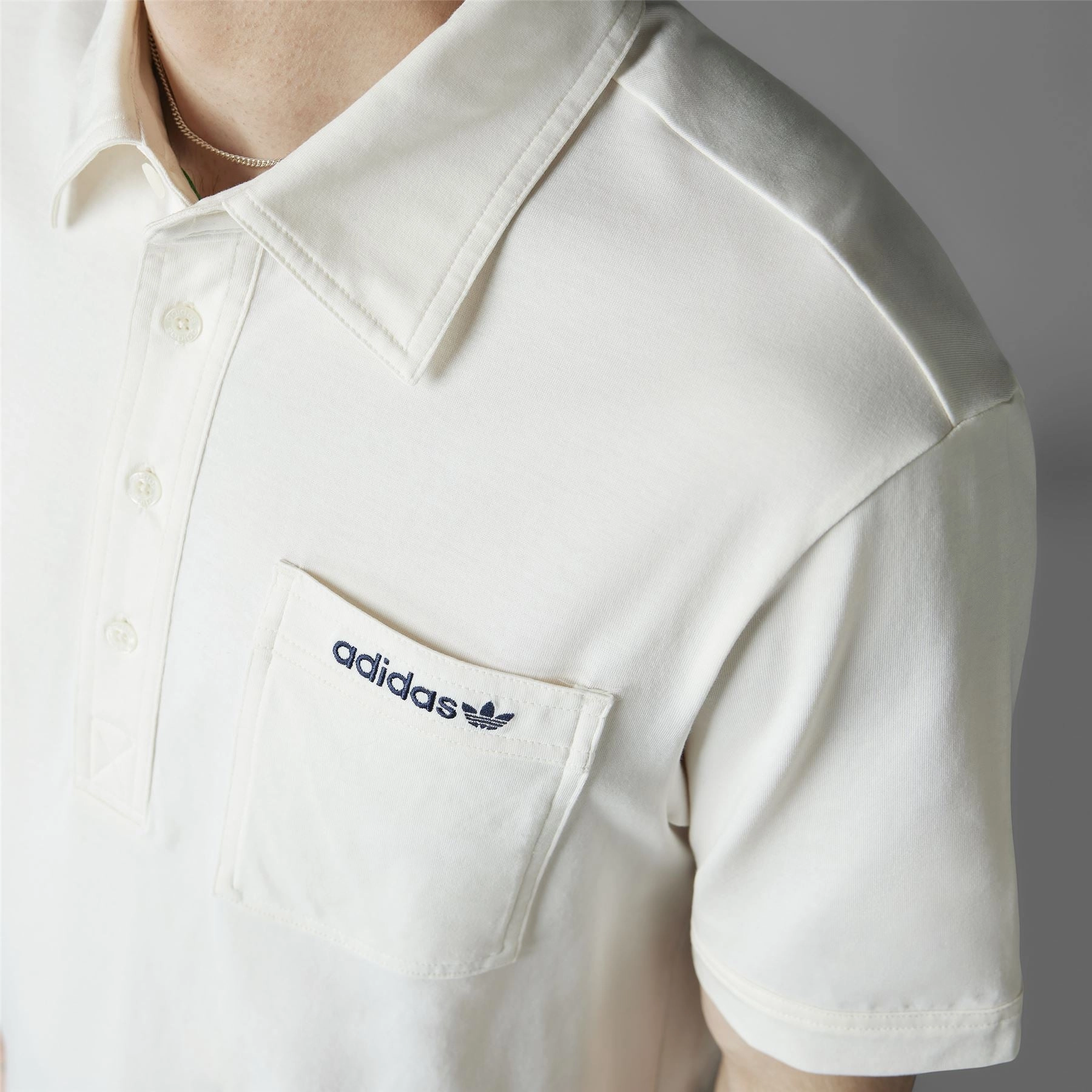 Archive Pocket Polo Chalk White Adidas Men's Apparel