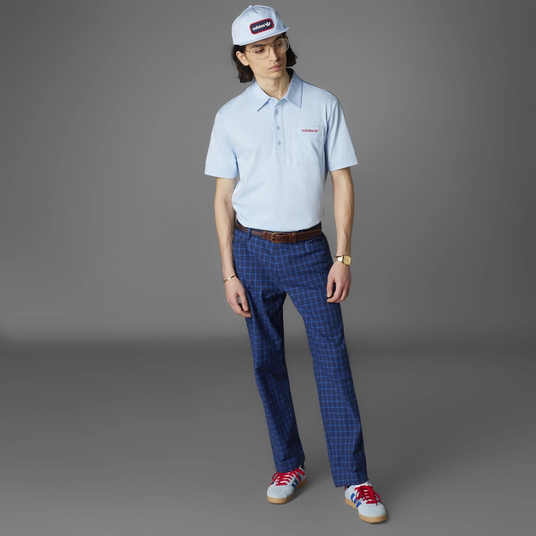 Archive Pocket Polo Clear Sky Adidas Men's Apparel