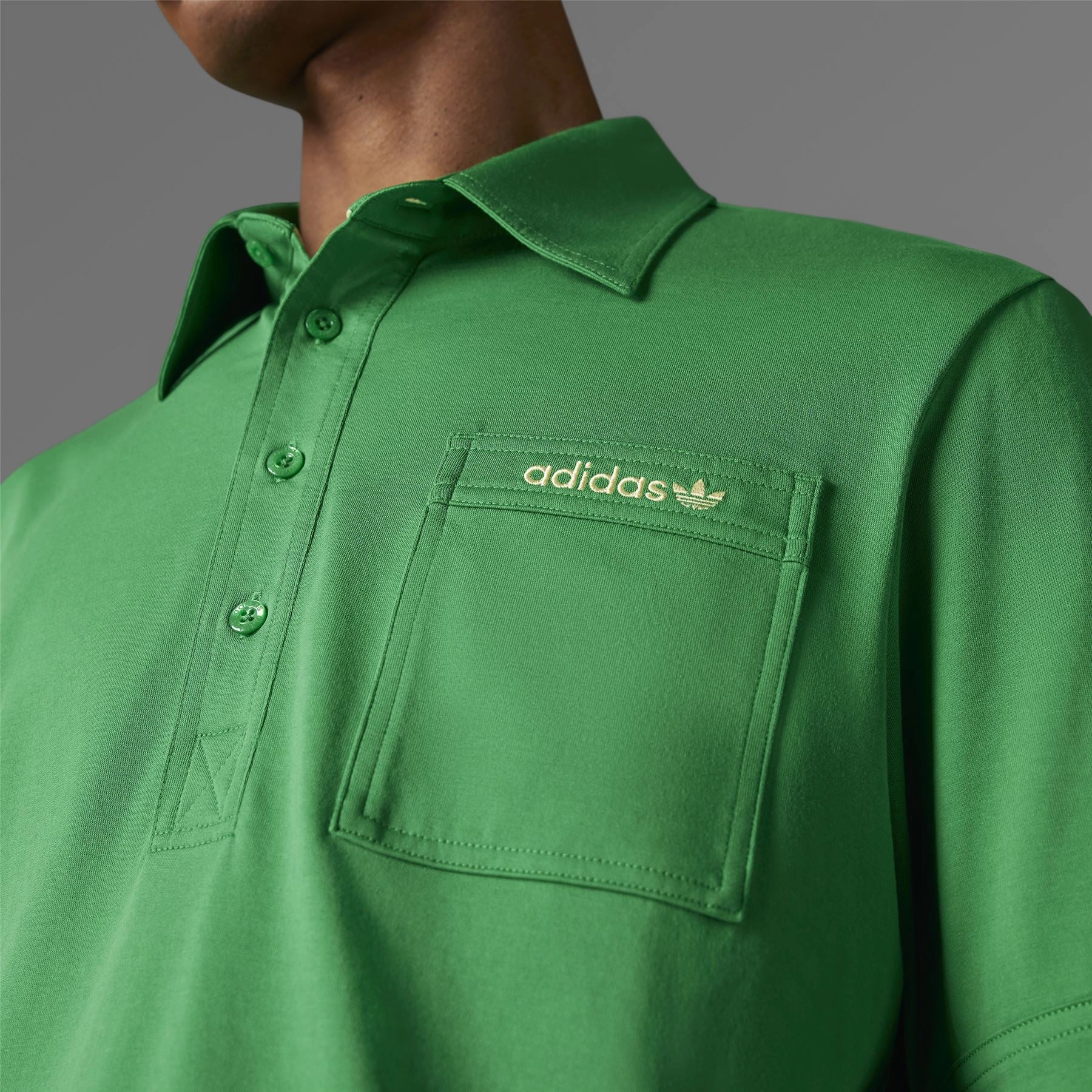 Archive Pocket Polo Green Adidas Men's Apparel