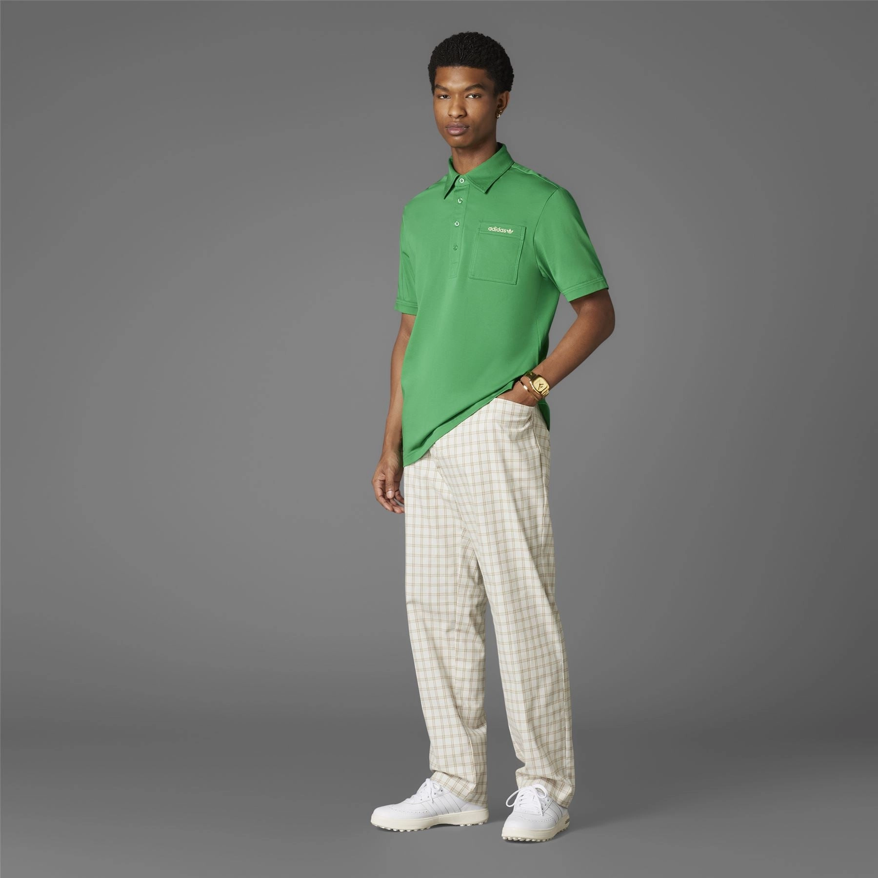 Archive Pocket Polo Green Adidas Men's Apparel