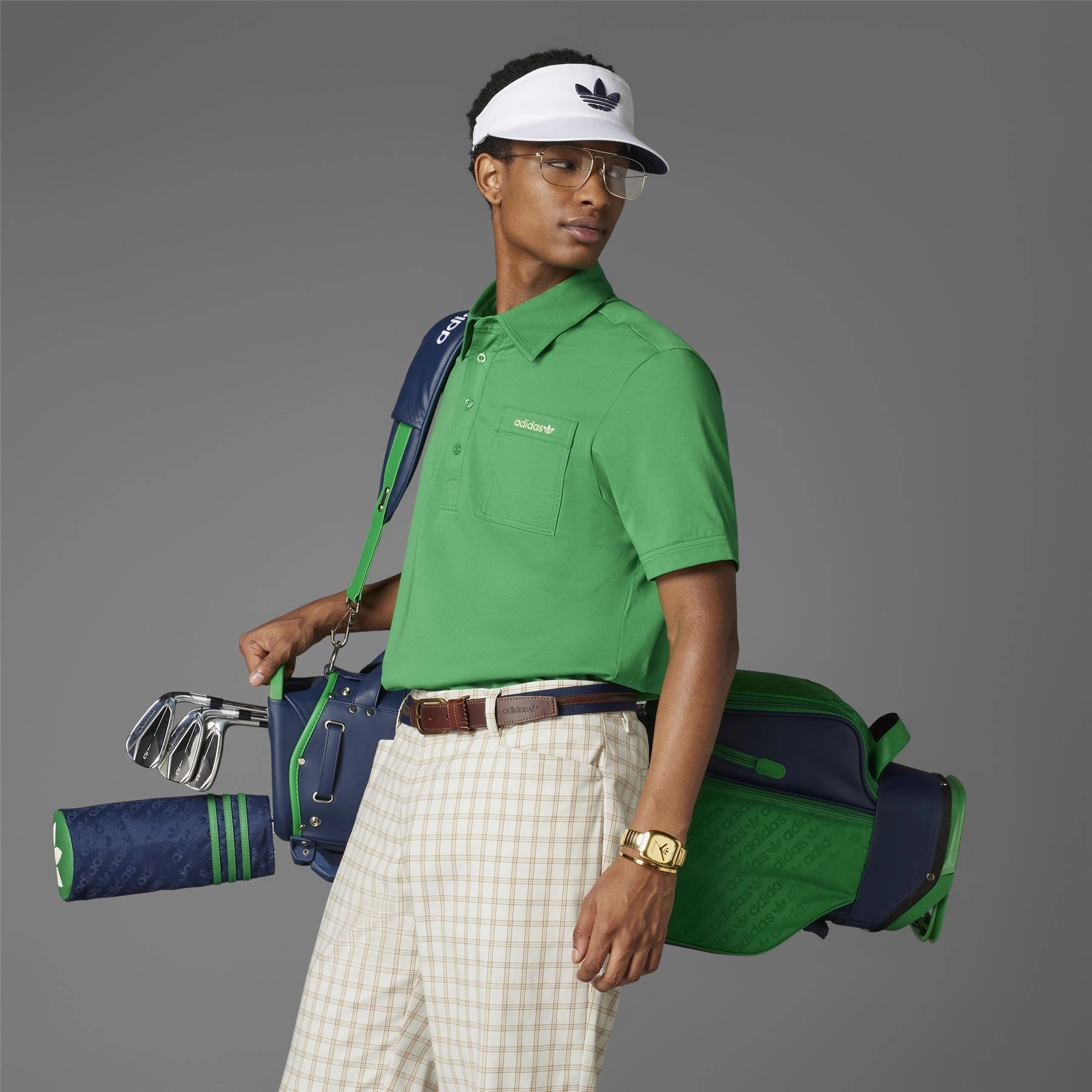 Archive Pocket Polo Green Adidas Men's Apparel