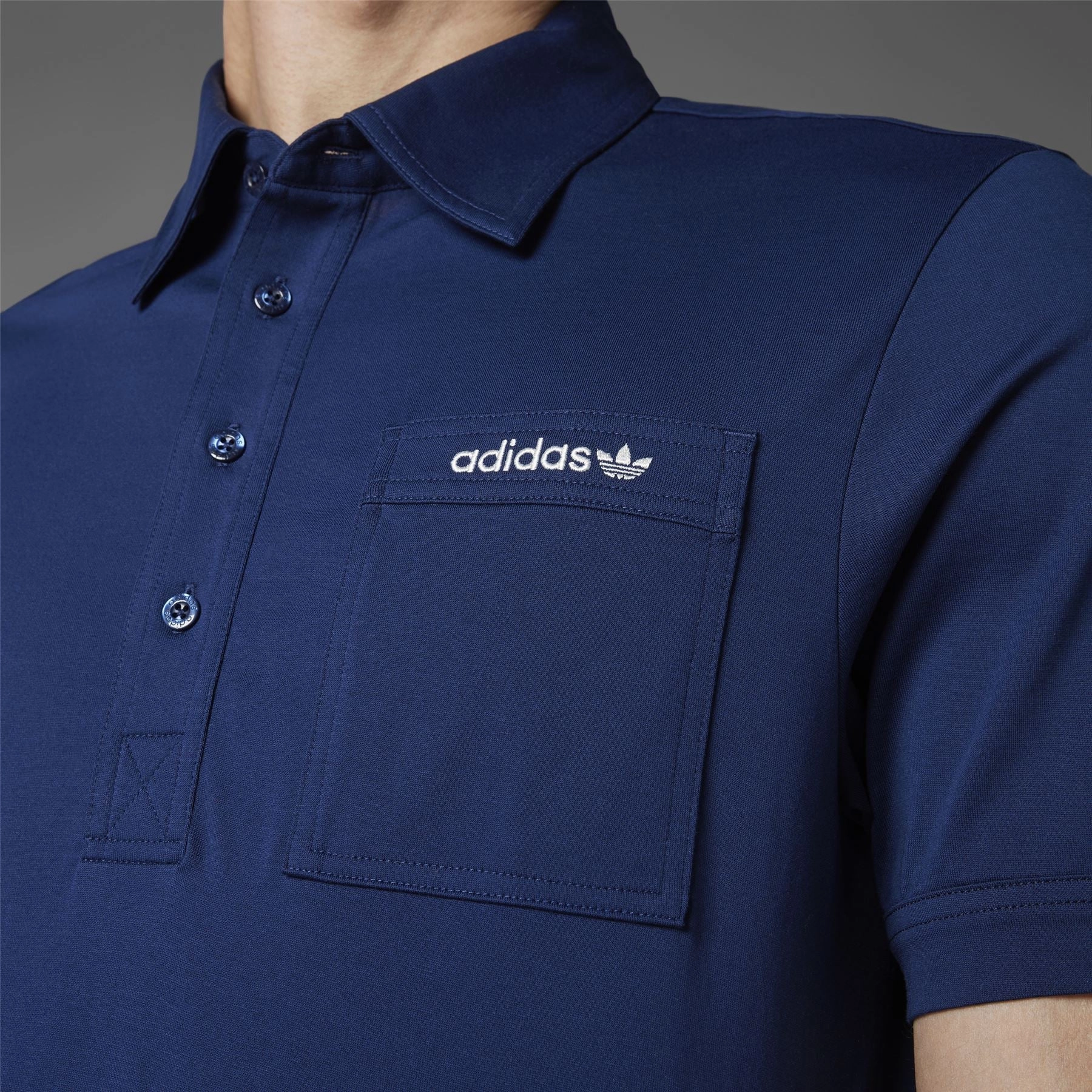 Archive Pocket Polo Night Indigo Adidas Men's Apparel