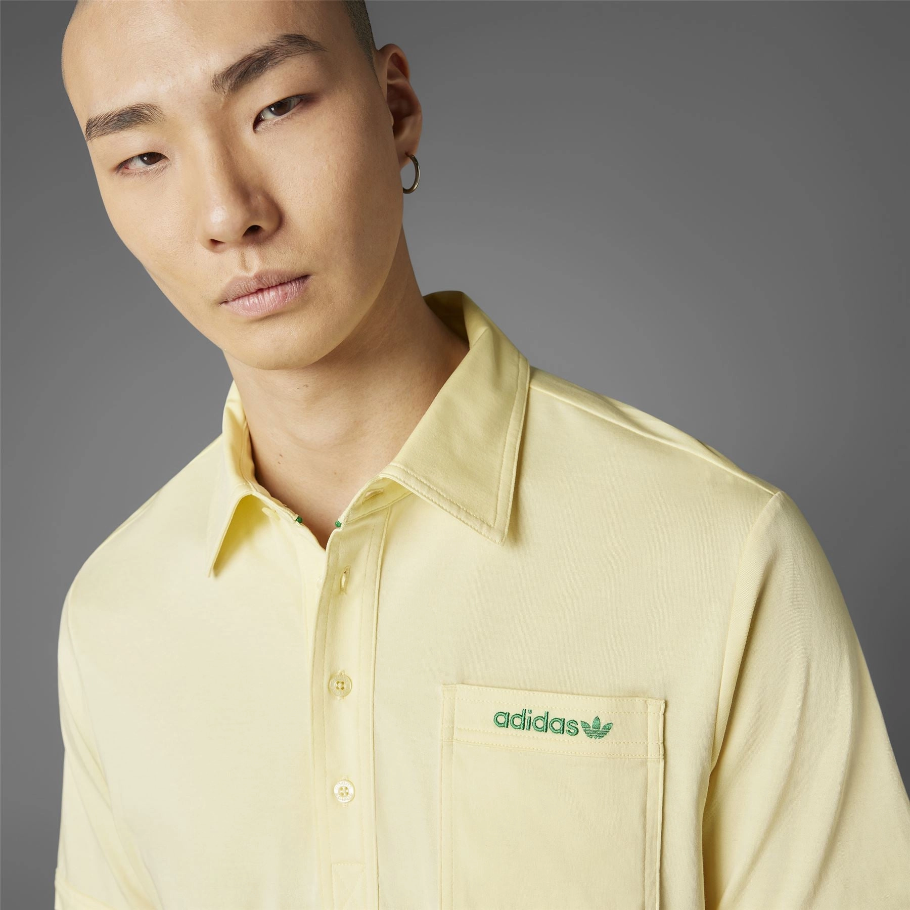 Archive Pocket Polo Yellow Adidas Men's Apparel