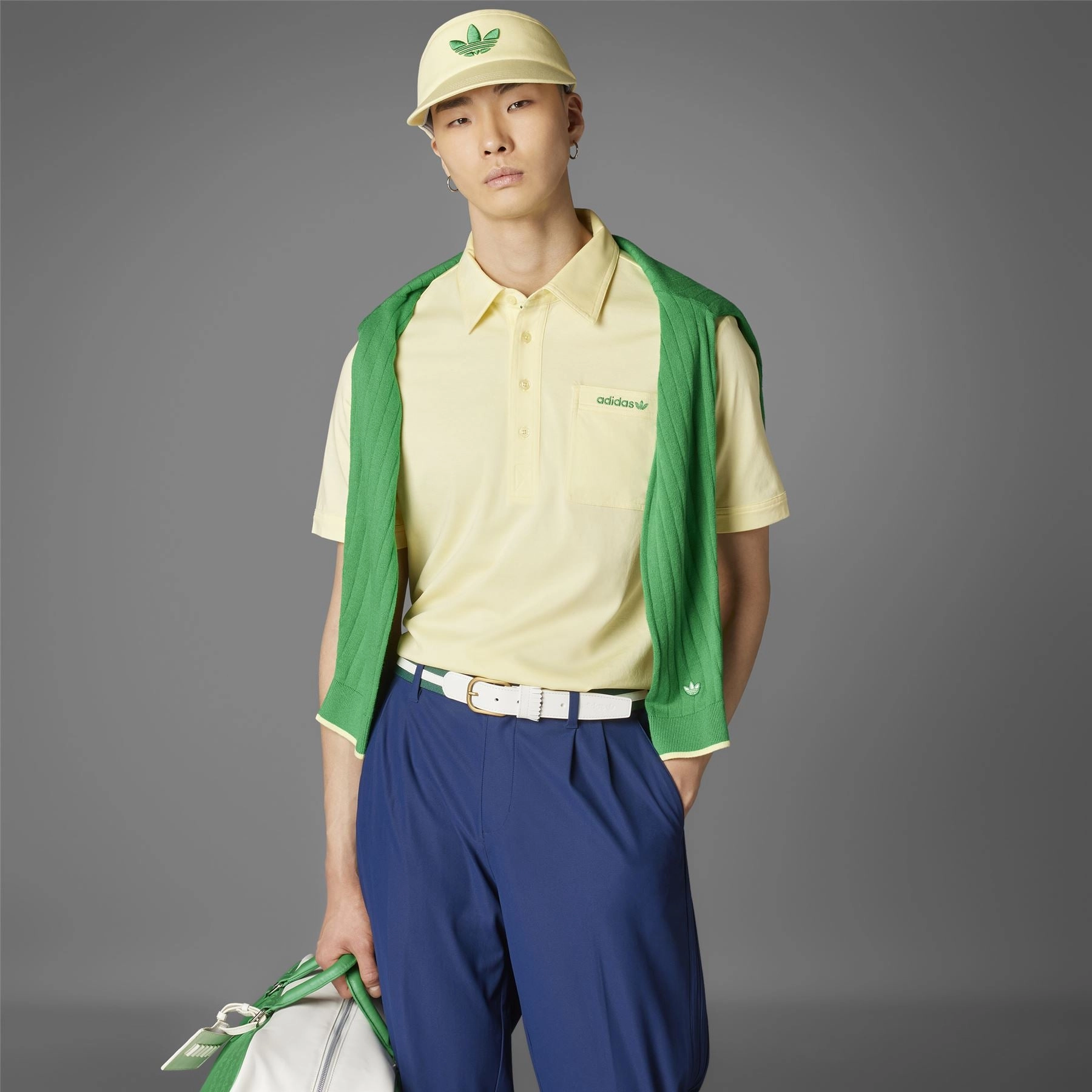 Archive Pocket Polo Yellow Adidas Men's Apparel