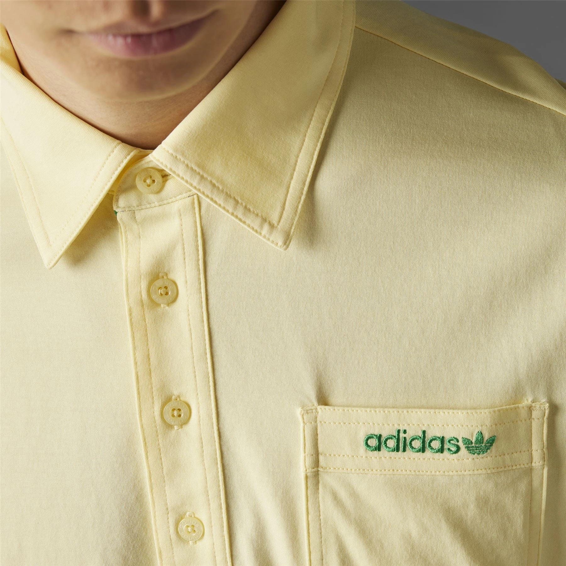 Archive Pocket Polo Yellow Adidas Men's Apparel