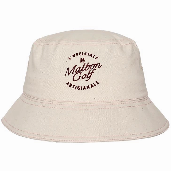 Artigianale Bucket Hat Ivory Malbon mens golf lifestyle wear
