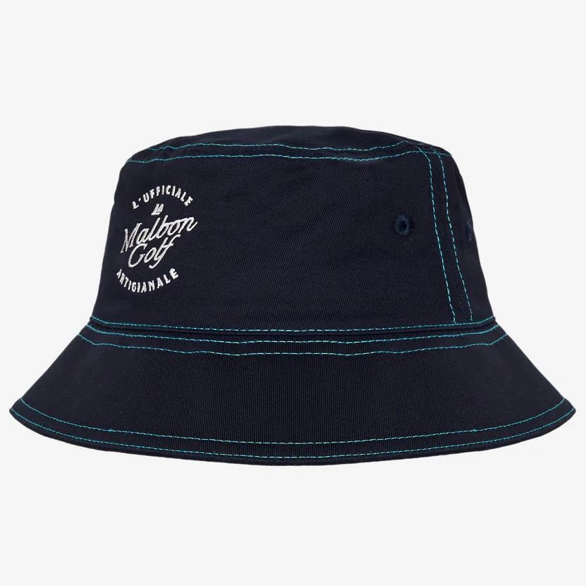 Artigianale Bucket Hat Navy Malbon Men's Golf Lifestyle Wear