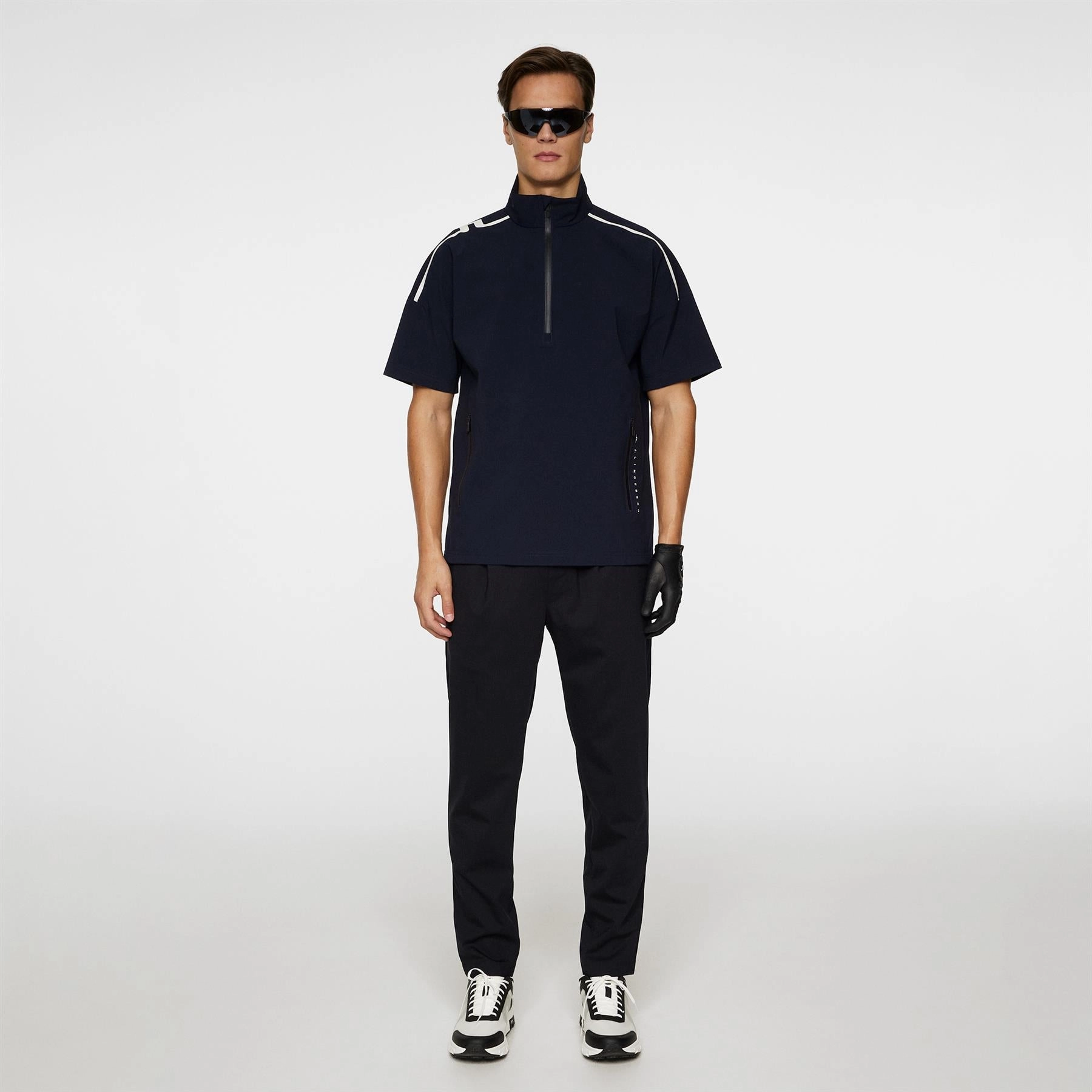 Arvid SS 2L Stretch Rain Shirt JL Navy J.Lindeberg Golfwear for Men
