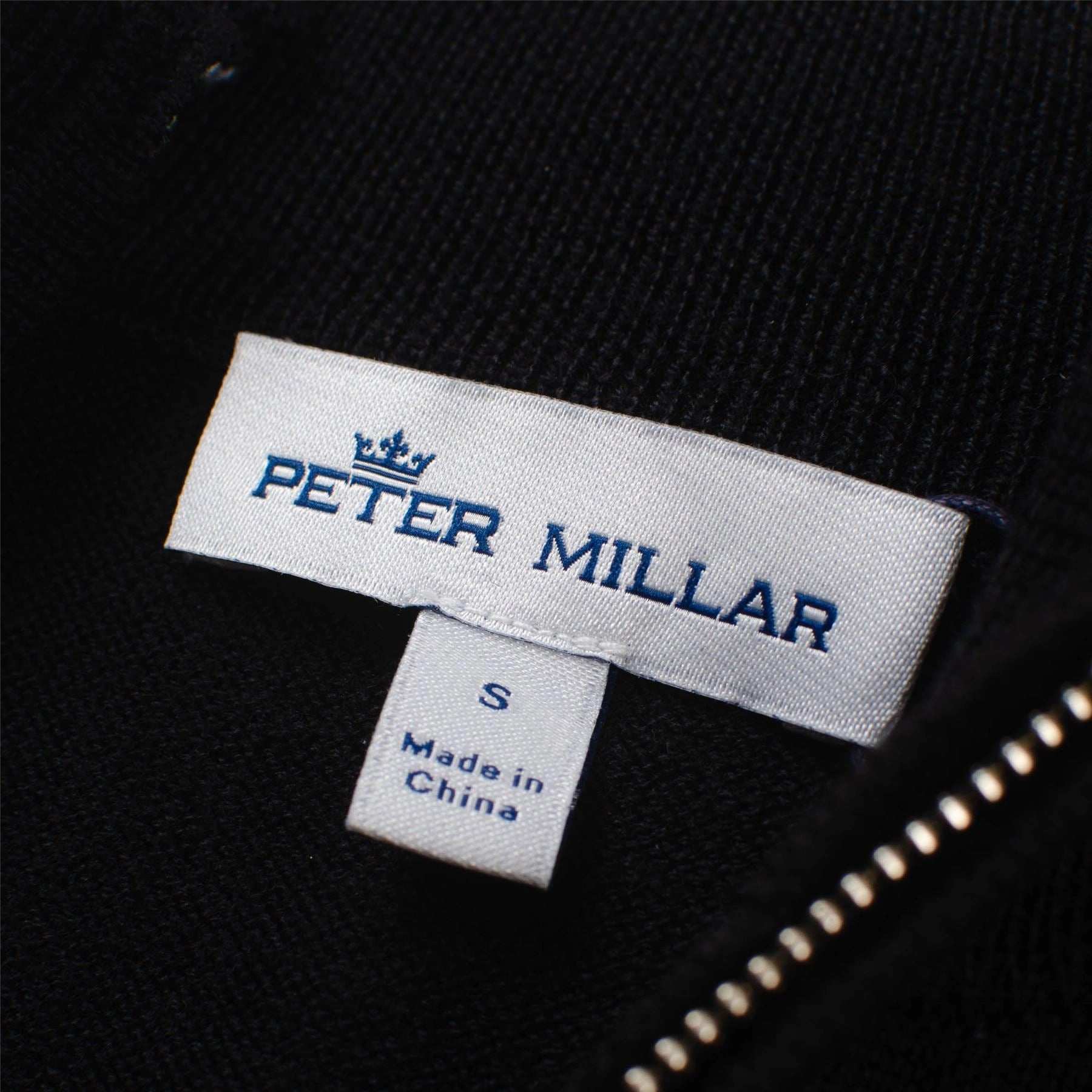 Autumn Crest Quarter Zip Knit Black Peter Millar Menswear Collection