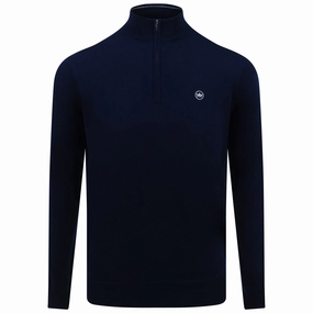 Autumn Crest Quarter Zip Knit Navy Peter Millar clothing for men