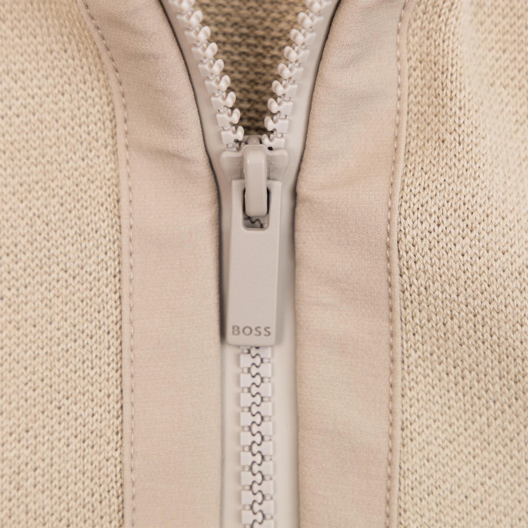 Bart Quarter Zip Sweater Light Beige Boss Men's Fashion