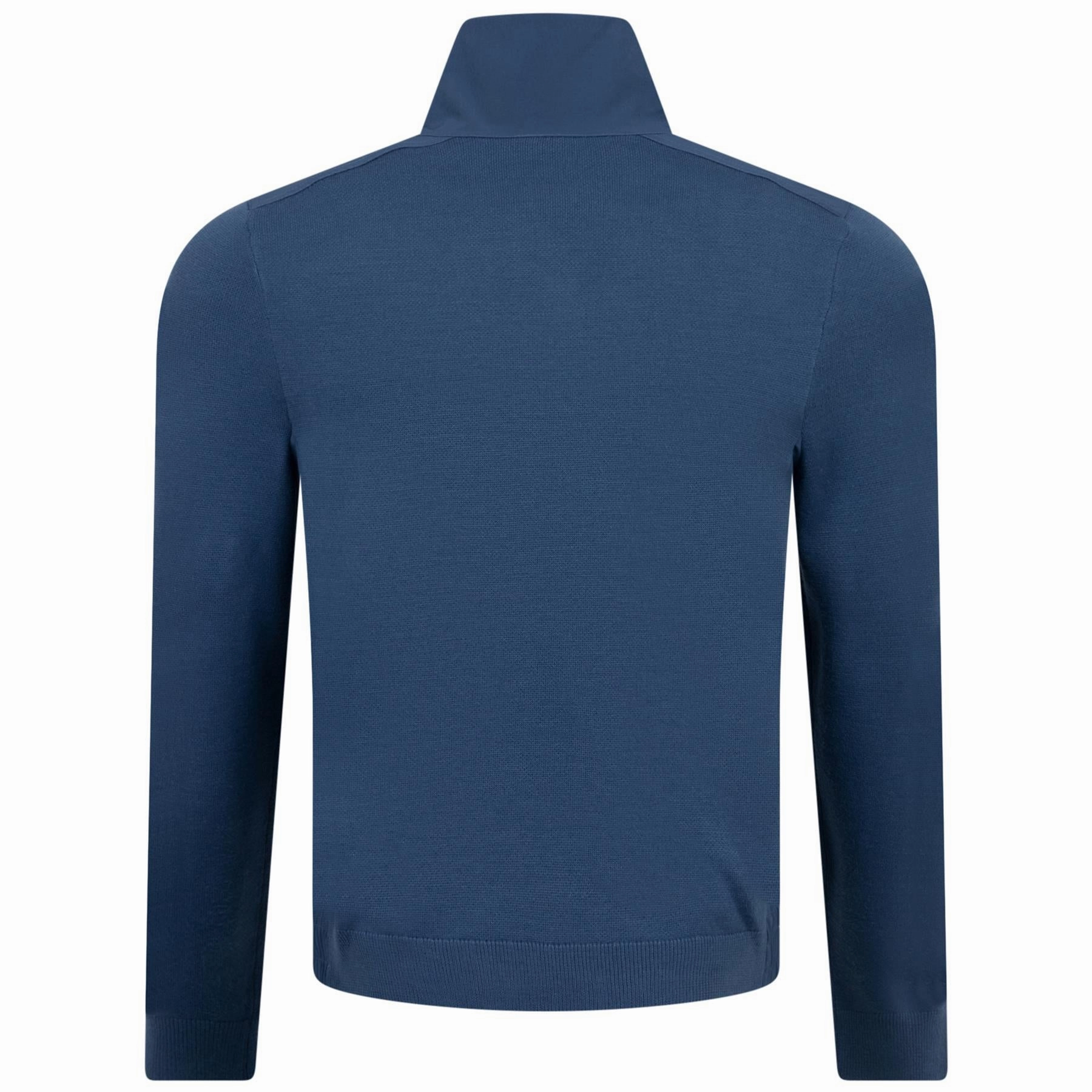 Bart Quarter Zip Sweater Medium Blue Boss Men's Fashion