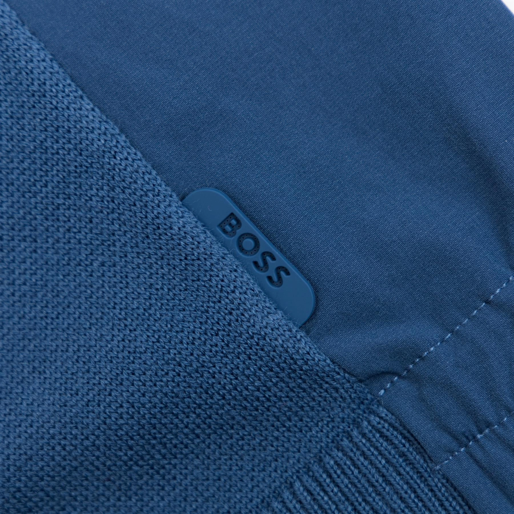 Bart Quarter Zip Sweater Medium Blue Boss Men's Fashion
