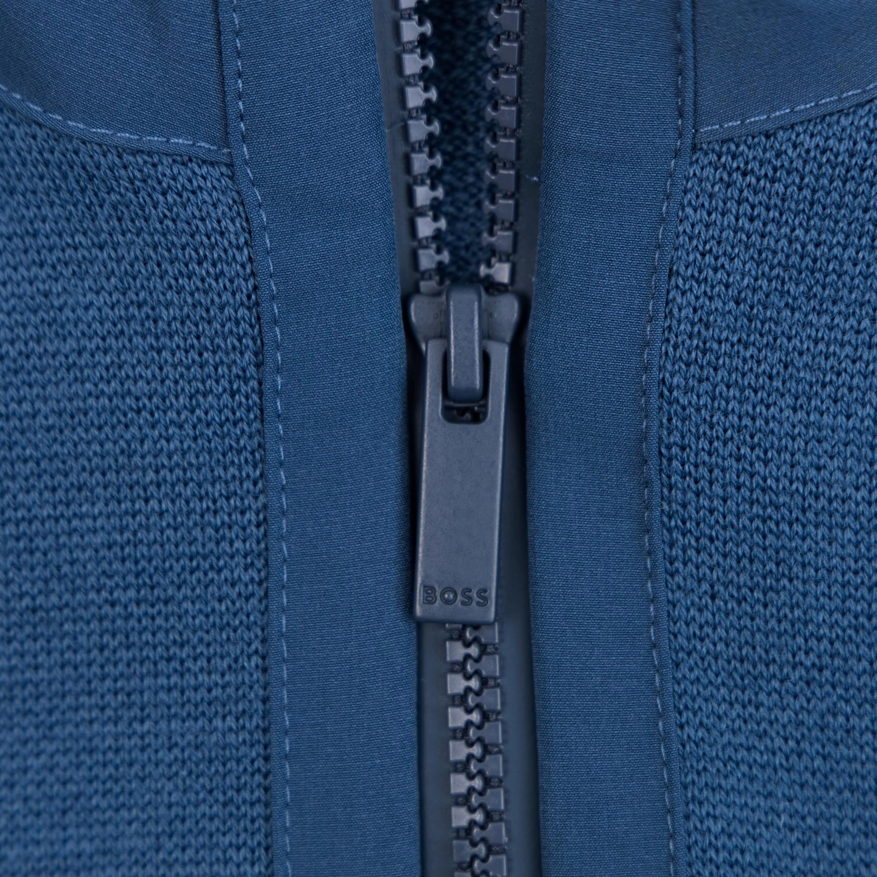 Bart Quarter Zip Sweater Medium Blue Boss Men's Fashion