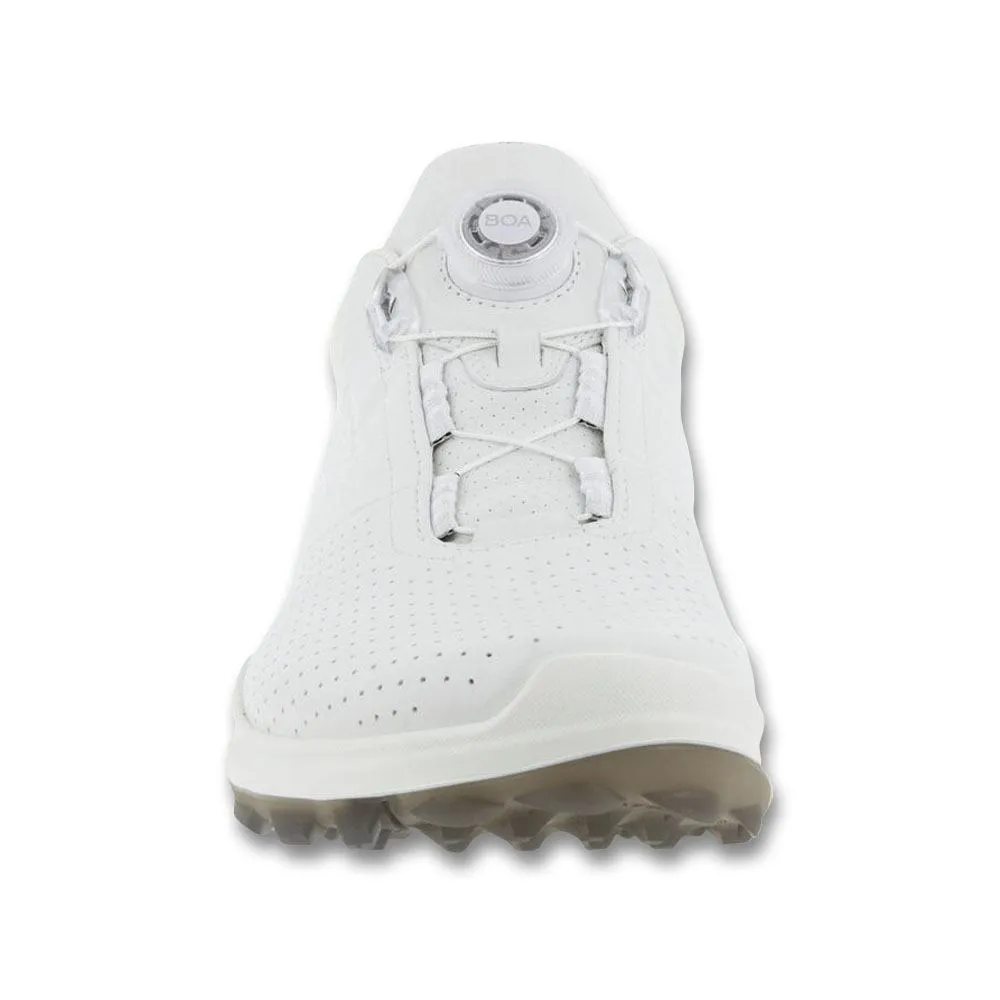 Fashionable Active Shoes ECCO BIOM Hybrid 3 BOA Spikeless Golf Shoes White - FW23 Men Lace-Up Sneakers