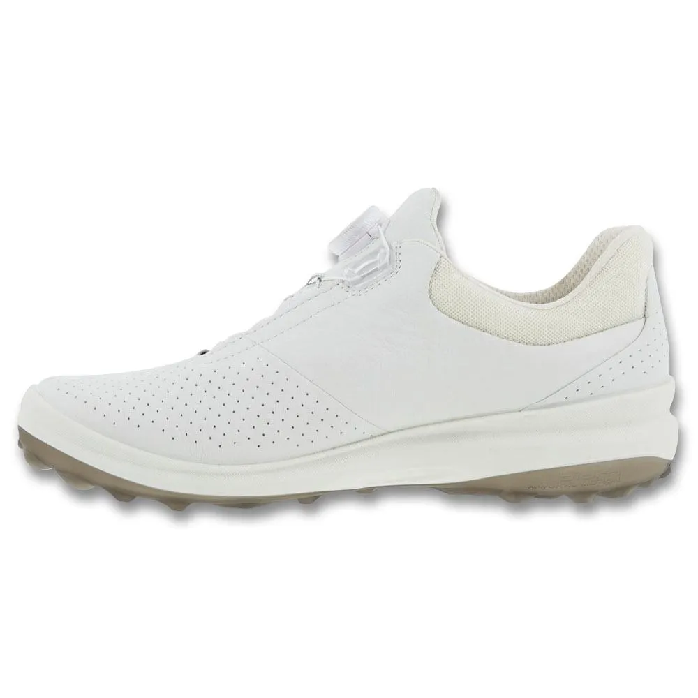Trendy Athletic Shoes ECCO BIOM Hybrid 3 BOA Spikeless Golf Shoes White - FW23 Men Rubber Sole Sneakers
