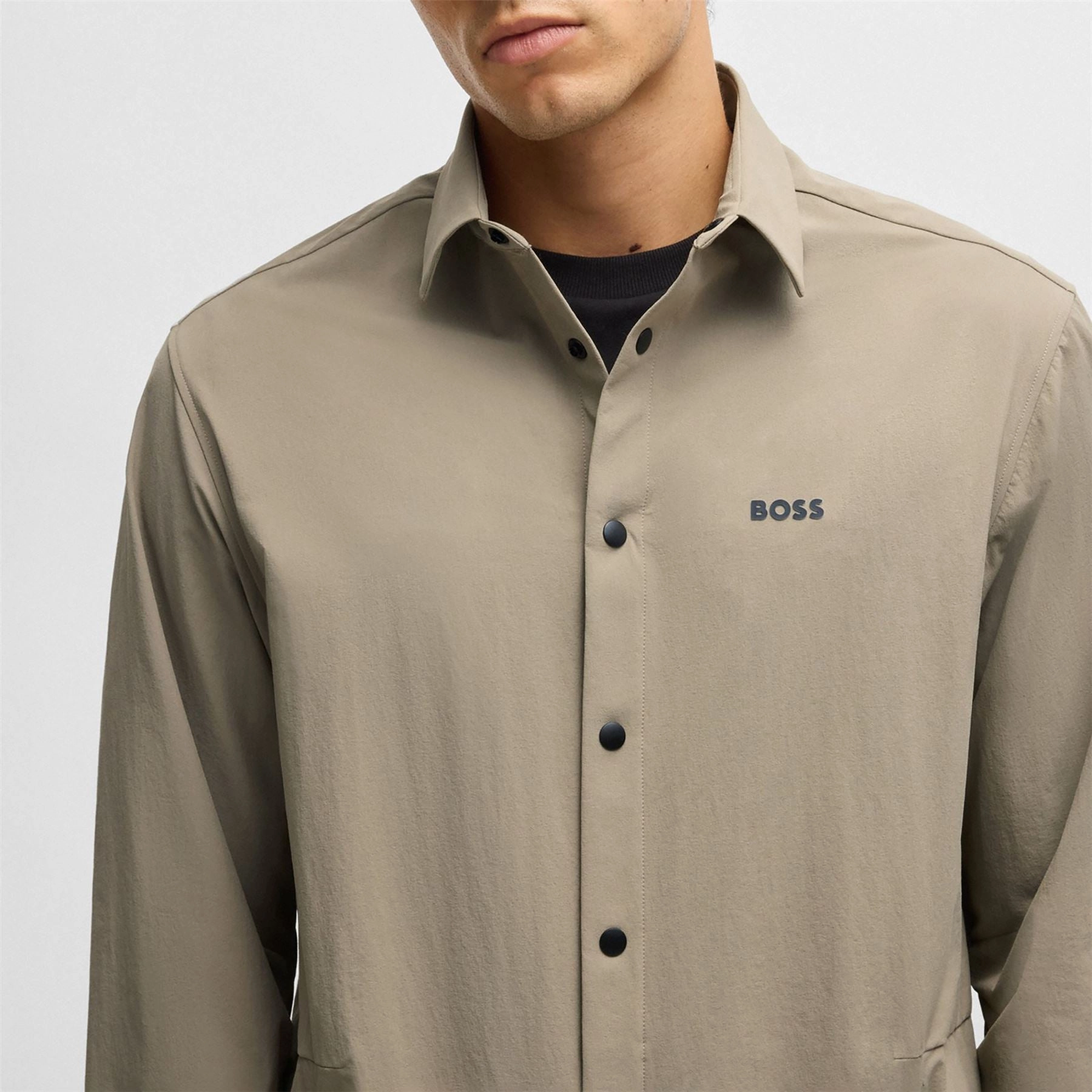 Basin Tech Shirt Light Green Boss Men's Fashion