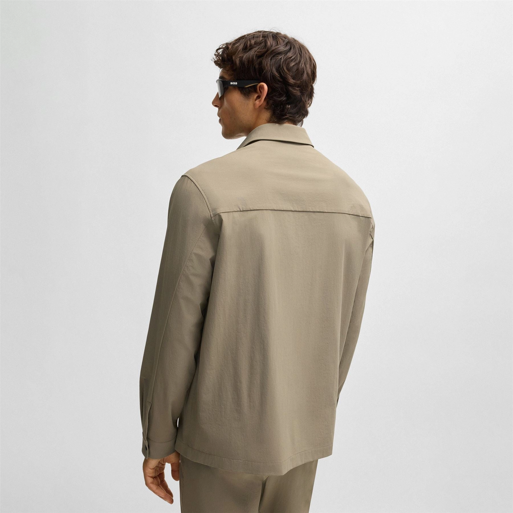 Basin Tech Shirt Light Green Boss Men's Fashion
