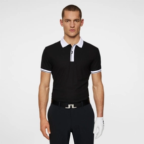 Bay Slim Fit Polo Black Premium J.Lindeberg menswear