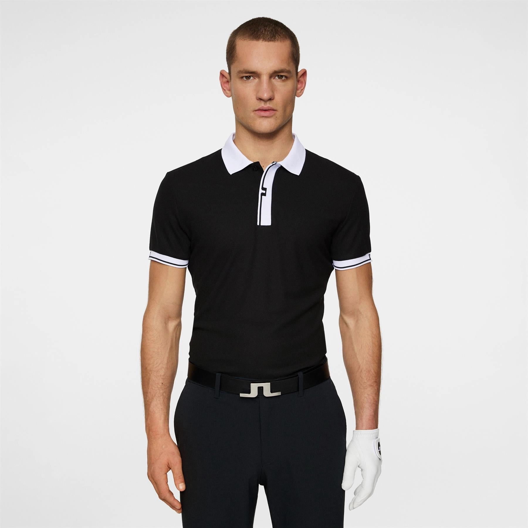 Bay Slim Fit Polo Black Premium J.Lindeberg menswear
