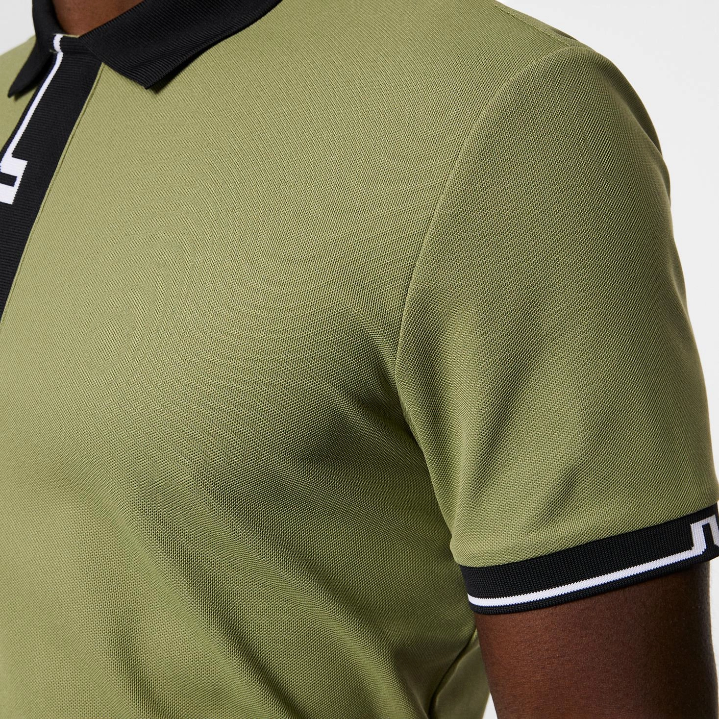 Bay Slim Fit Polo Oil Green J.Lindeberg Golfwear for Men