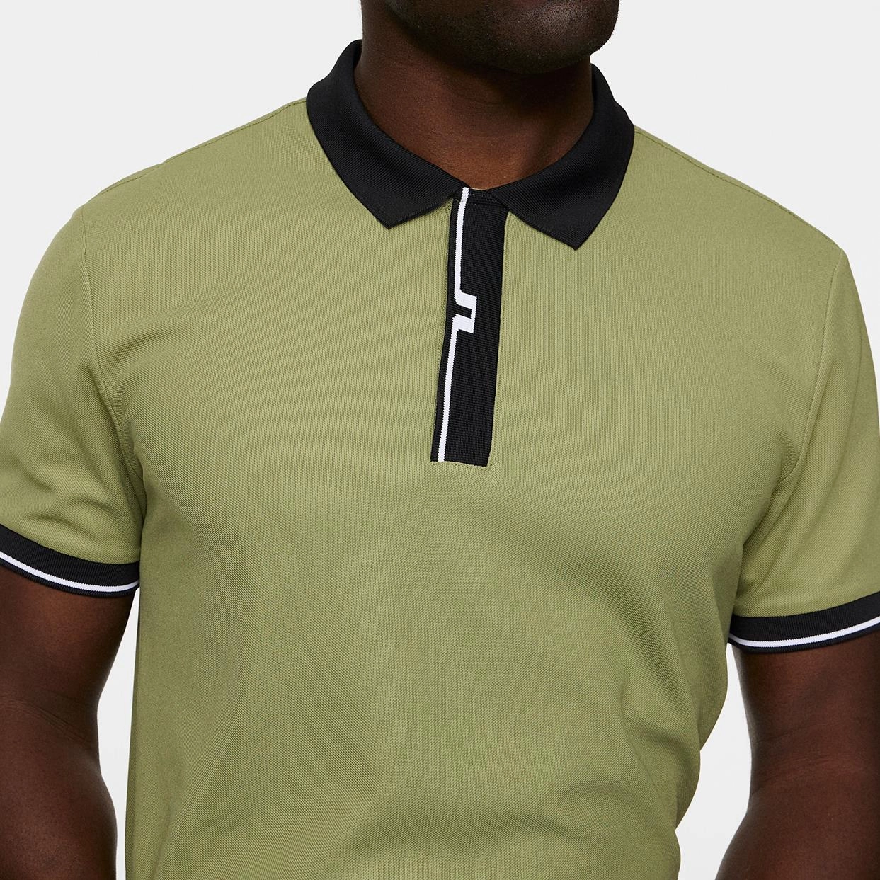 Bay Slim Fit Polo Oil Green J.Lindeberg Golfwear for Men