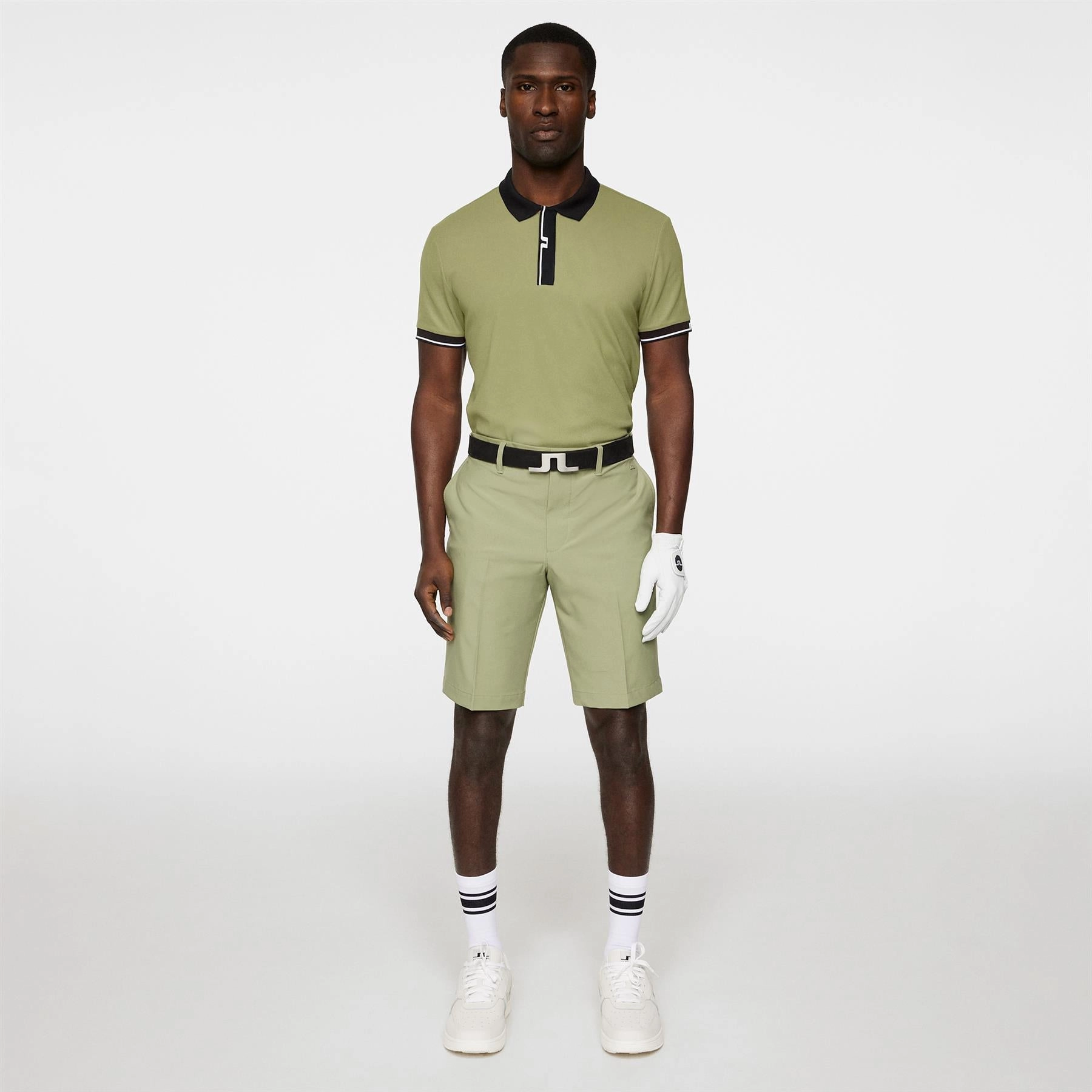 Bay Slim Fit Polo Oil Green J.Lindeberg Golfwear for Men
