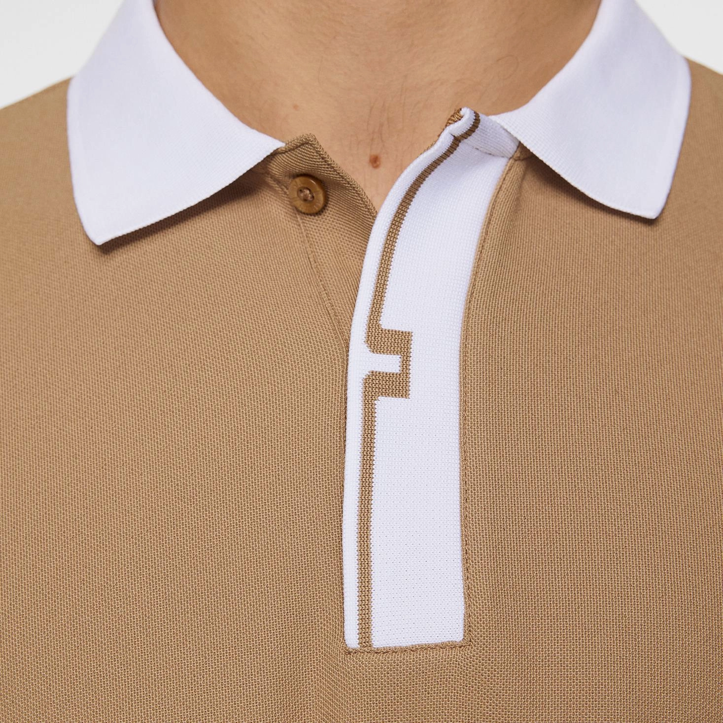 Bay Slim Fit Polo Tigers Eye J.Lindeberg Golfwear for Men