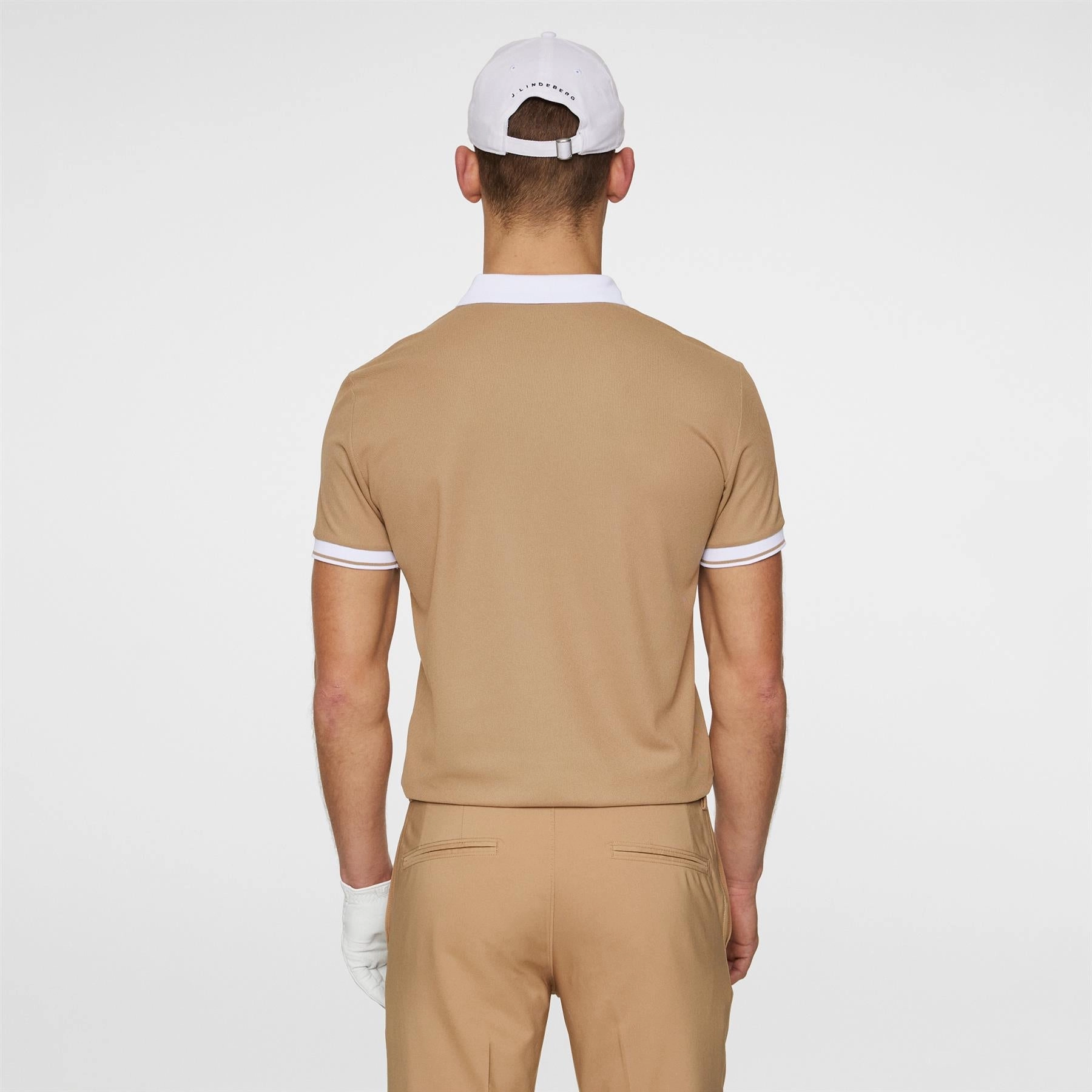 Bay Slim Fit Polo Tigers Eye J.Lindeberg Golfwear for Men