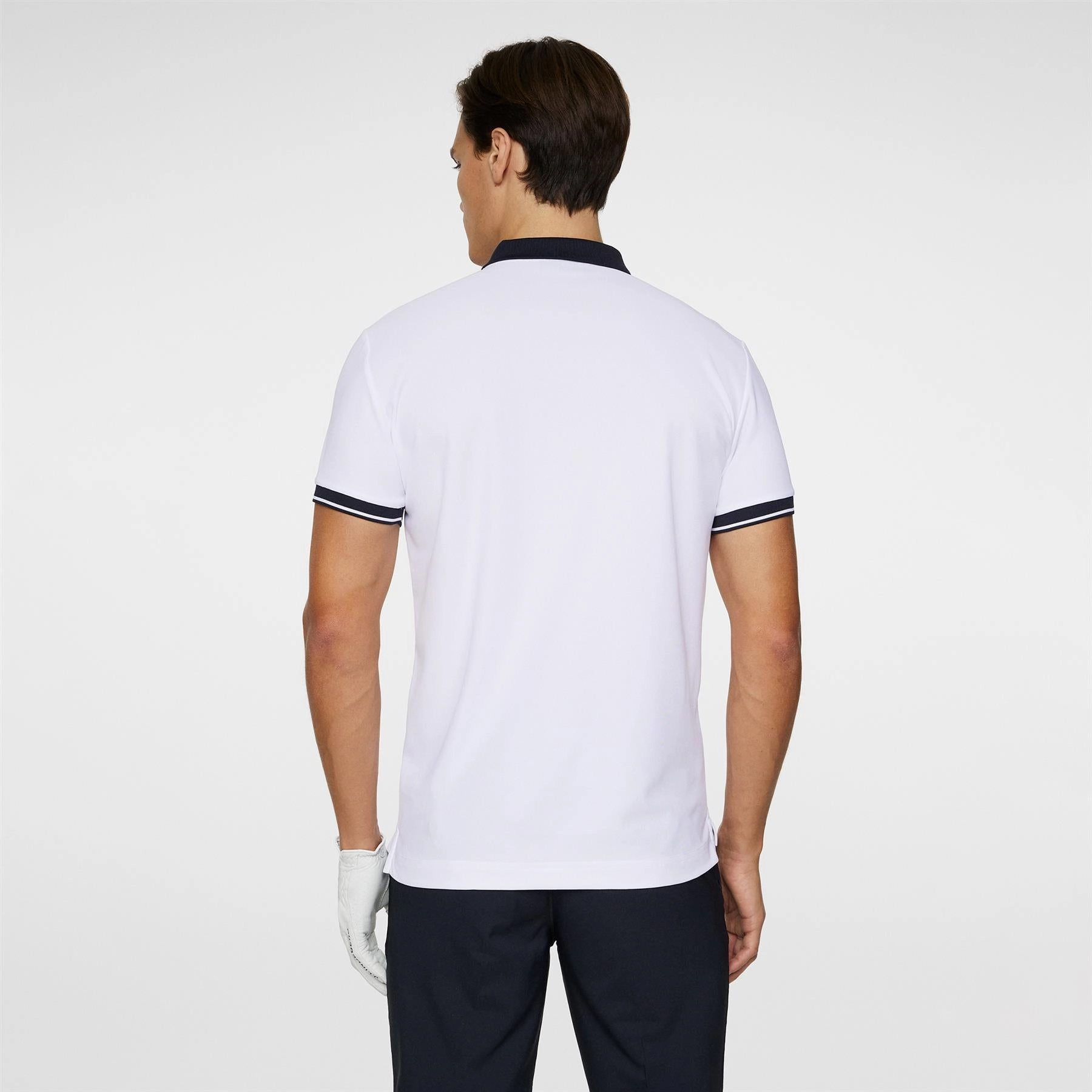 Bay Slim Fit Polo White J.Lindeberg Golfwear for Men