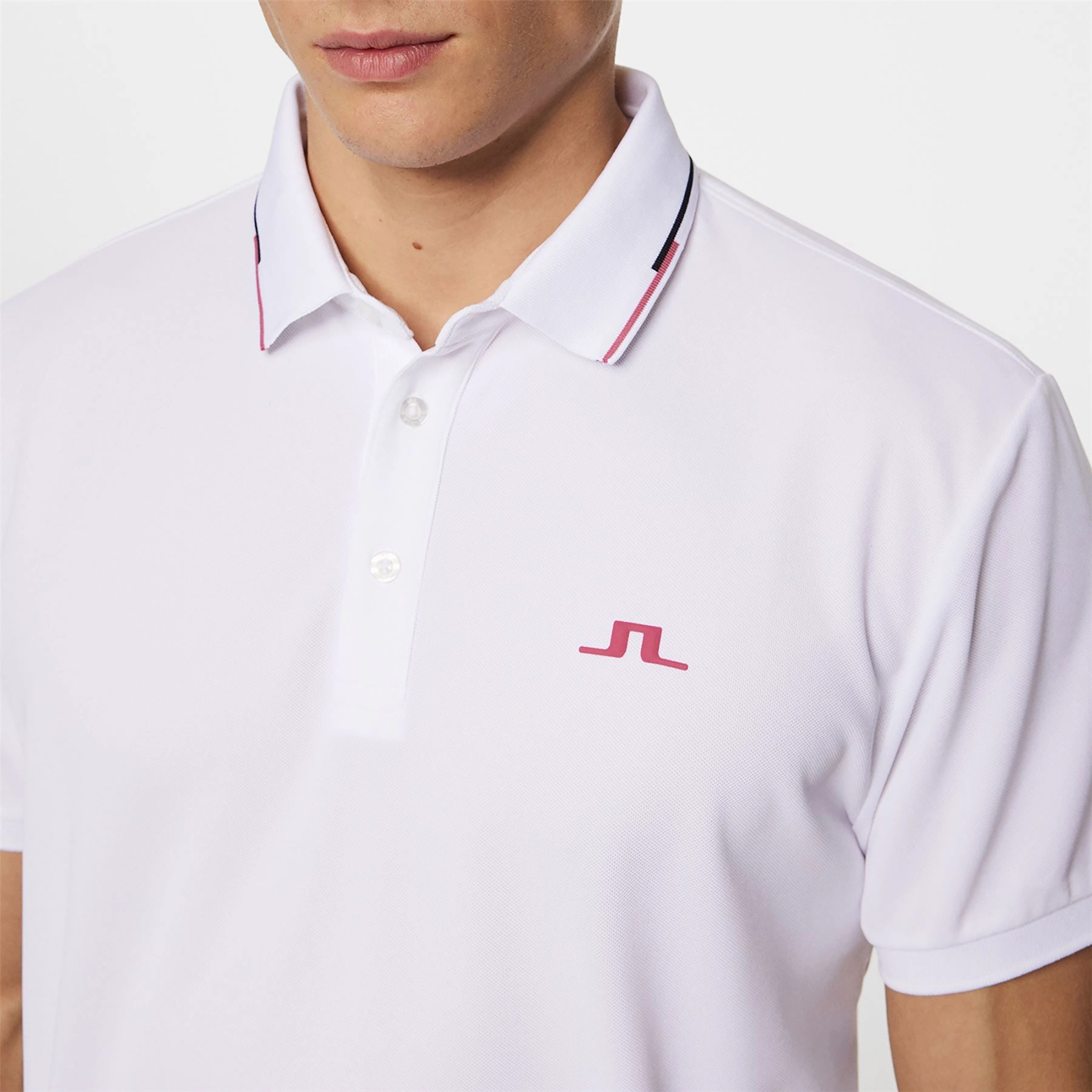Ben Polo White J.Lindeberg Golfwear for Men