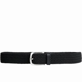 Bernhard Braided Elastic Belt Black Premium J.Lindeberg menswear