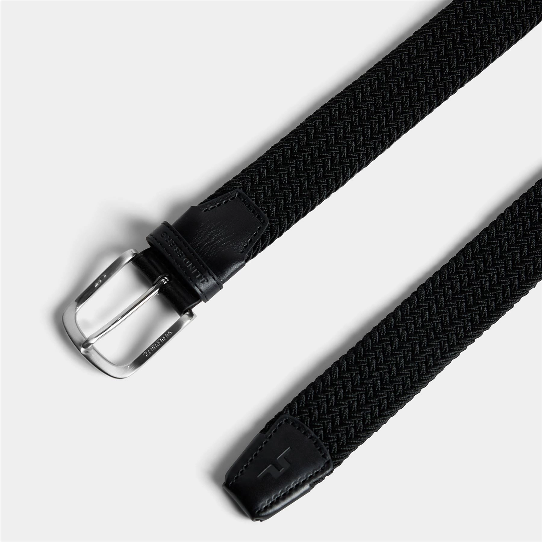 Bernhard Braided Elastic Belt Black J.Lindeberg Golfwear for Men