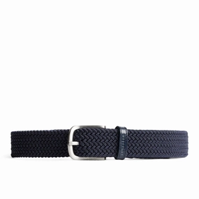 Bernhard Braided Elastic Belt JL Navy Premium J.Lindeberg menswear