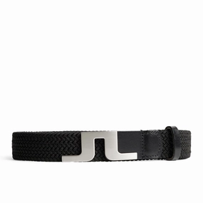 Berry Braided Elastic Belt Black Premium J.Lindeberg menswear